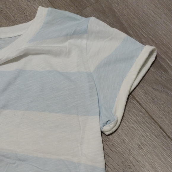 Blue and White Striped T-Shirt - Picture 3 of 6